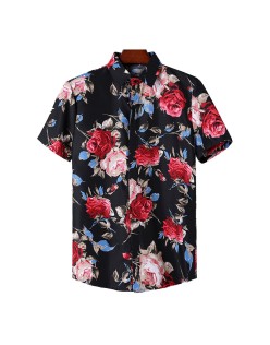 Vacation Cotton  Aloha Beach Organic Resort Hawaiian Shirts For Men