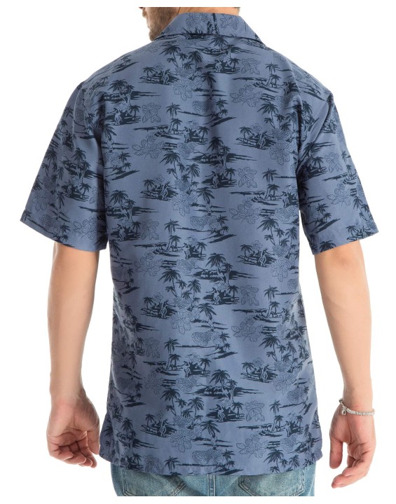 Men's Hawaiian Shirt Quick Dry Tropical Aloha Shirts Short Sleeve Beach Holiday Casual Shirts