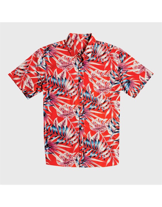 2023 Short Sleeve High Quality Red Hawaiian Shirts