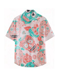 New Pattern Good Quality Man'S Fashion Skull Holiday Hawaiian Shirt