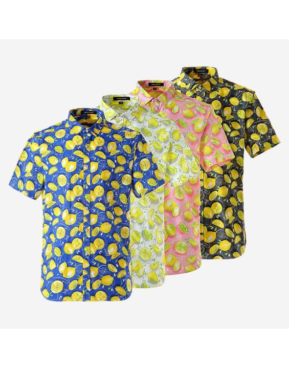 Clothing Casual Hawaii Shirts Polyester Printing Shirts Vacation Summer Beach Floral Shirts