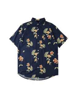 New look eco friendly colorful short sleeve floral beach designs of casual shirts hawai