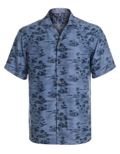 Men's Hawaiian Shirt Quick Dry Tropical Aloha Shirts Short Sleeve Beach Holiday Casual Shirts