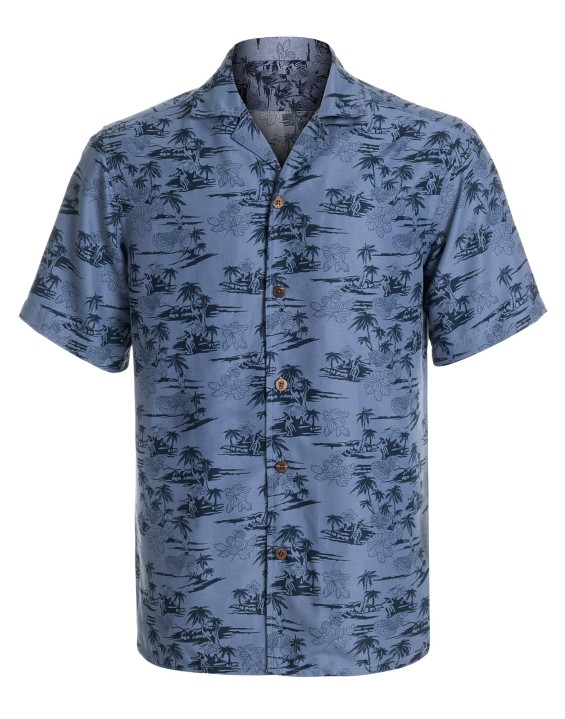 Men's Hawaiian Shirt Quick Dry Tropical Aloha Shirts Short Sleeve Beach Holiday Casual Shirts