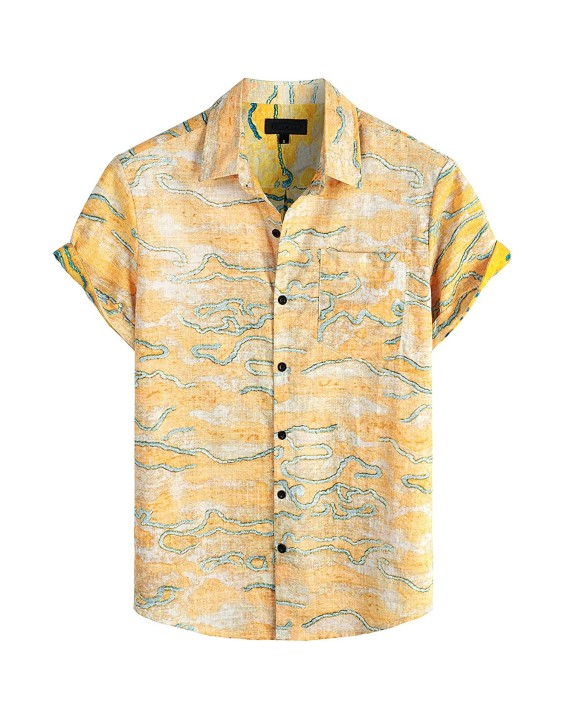  Print Clothes Supplier Beach Hawaiian Floral Men Shirts