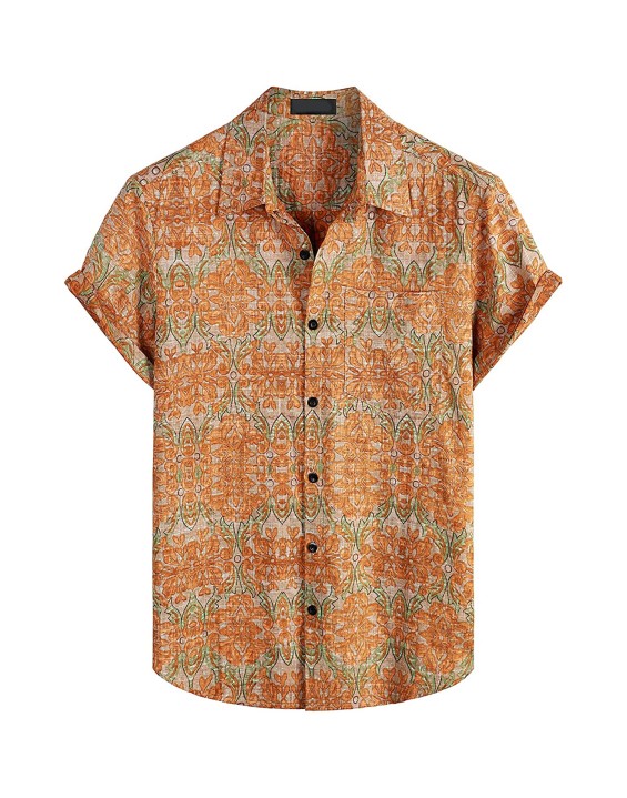  Print Clothes Supplier Beach Hawaiian Floral Men Shirts