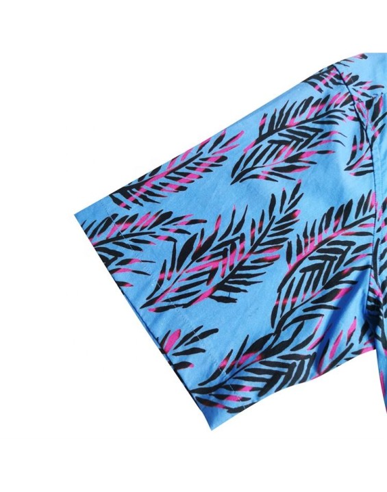 Beach Shirt Digital Print 100% Cotton Hawaiian Shirt