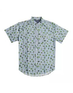 Blank Men Hawaiian Beach Theme Short Sleeve Shirts