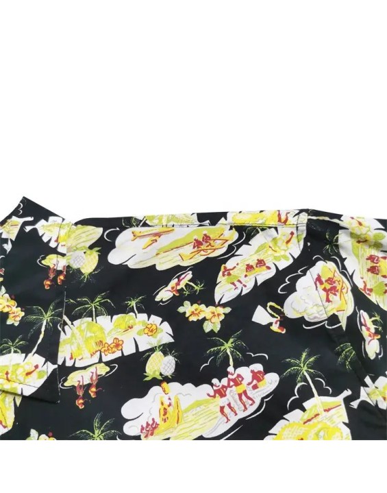 Short Sleeve Button Up 45 Kgs All Over Printing Hawaiian Shirt