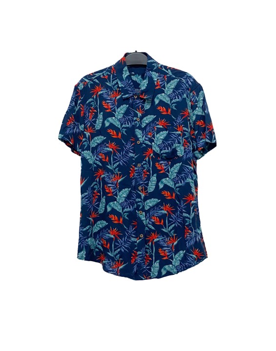 Short Sleeve Aloha Shirt Button Down Tropical Hawaii Floral Shirt Summer Beach Men's Resort Shirts