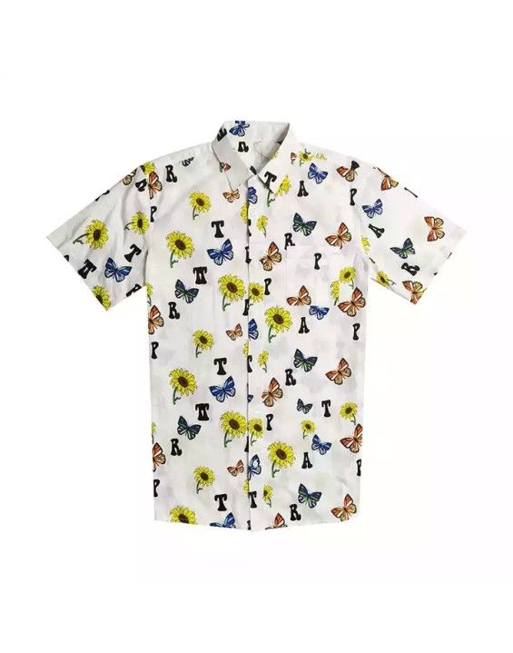 Design Print Shirts Short Sleeve Breathable Button Up Summer Wear Hawaiian Shirts