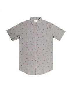 100% Cotton Printing Summer Beach Short Sleeve Hawaii Shirt For Men