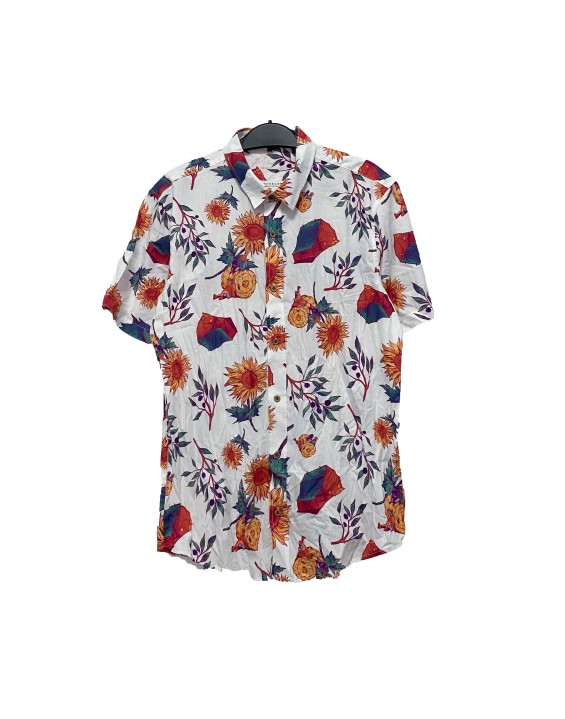 Short Sleeve Aloha Shirt Button Down Tropical Hawaii Floral Shirt Summer Beach Men's Resort Shirts