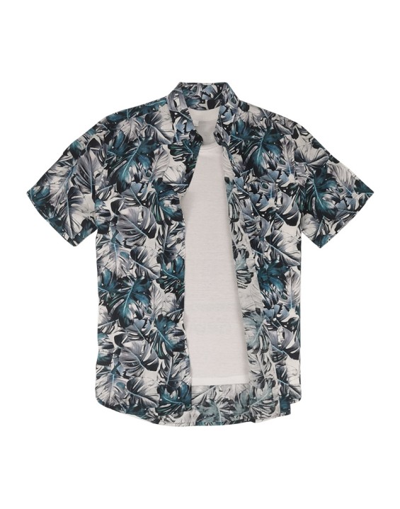  Summer Men's Hawaiian Shirt High Quality Male Blouse Stylish New men's European size printed Hawaiian short sleeve shirt