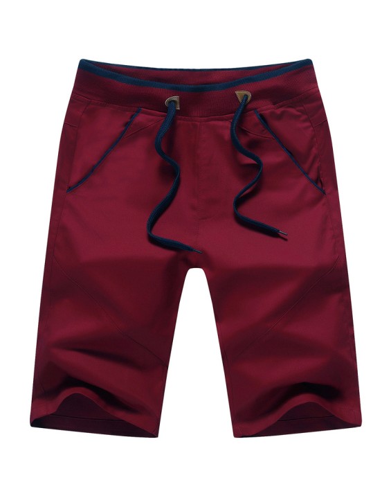 Summer New Cotton Leisure Short Pants Mens Elastic bermuda Shorts