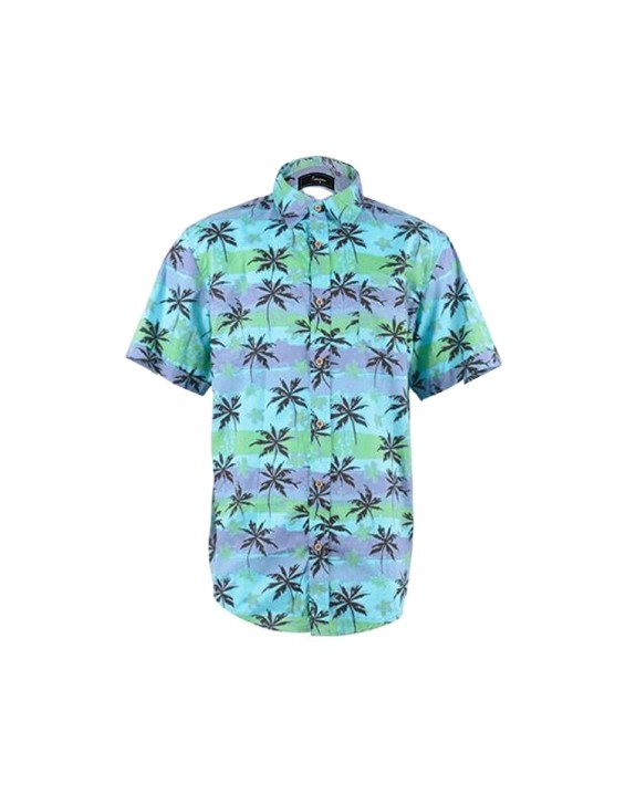 100% cotton summer Digital printing aloha vacation hawaiian shirts for men