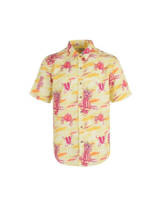 Summer  Printed Cool Beach Floral Hawaiian Style Shirt Short Sleeve Button up Coconut Tree Printing Hawaii Shirts for Men