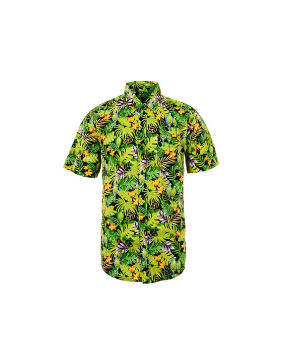 Floral Shirt 2023 Men Summer Halloween Print  Shirts Short Sleeve Button Up Beach Wear Hawaiian Aloha Casual Vacation Clothing