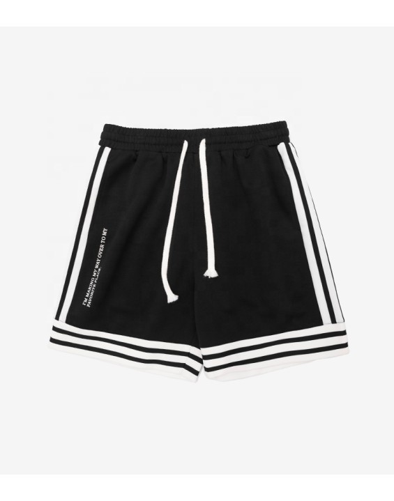 letter printed anti-wrinkle low waist sport gym high street wear sweat pant men shorts summer pants