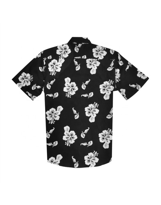 2023 New Men'S Short Sleeved Floral Print Hawaiian Shirt