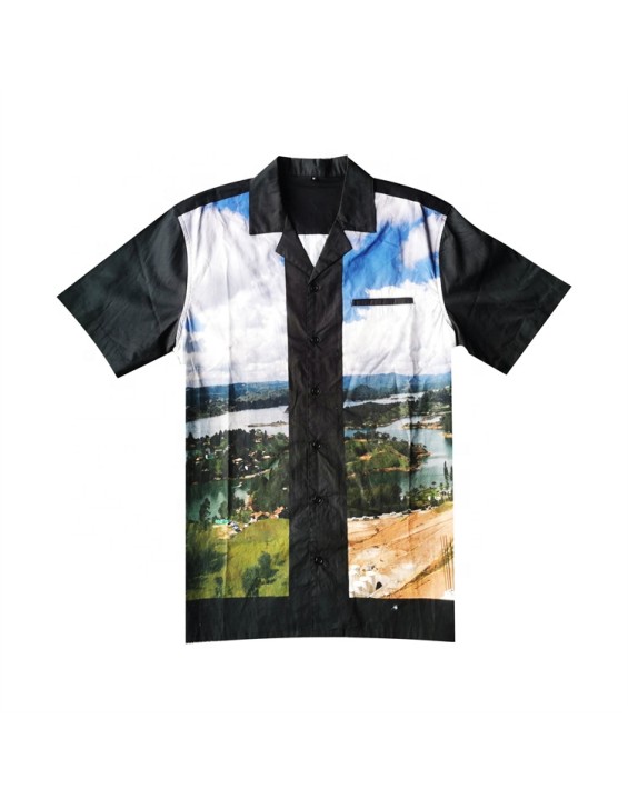 2023 New Men Shirt With Private Label Short-Sleeved Vintage Hawaiian Shirts