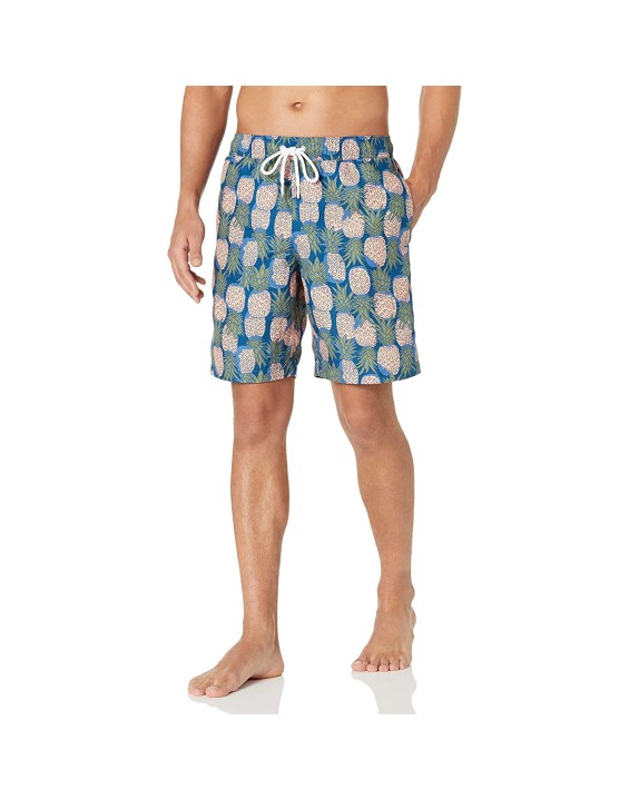 men shining vintage pockets lightweight casual printed surf board beach shorts