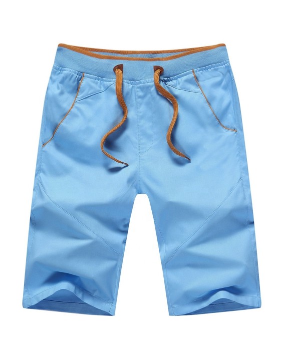 Summer New Cotton Leisure Short Pants Mens Elastic bermuda Shorts