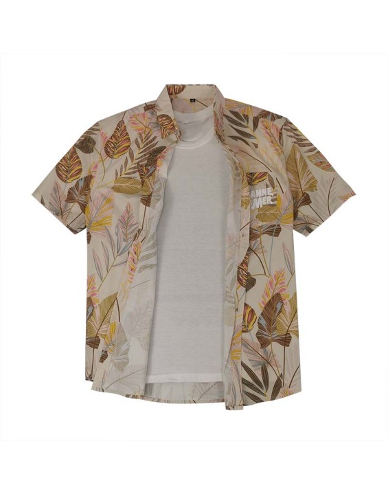 New Style Summer Men's Beach Shirt Printed Short Sleeve Casual Shirt Button Down Graphic Hawaii Shirts