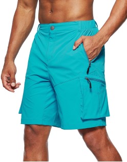 Men's Hiking Shorts Quick Dry Outdoor Travel Shorts for Men with Multi Pocket for Fishing Shorts