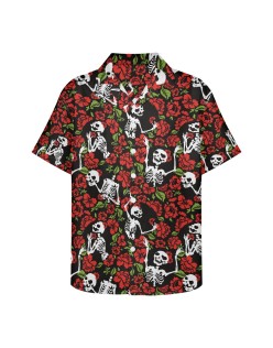 Eyeball Skull Design Digital Print Shirts Festival Activity Wear  Logo XS-5XL Hawaiian Shirts