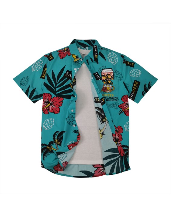  Summer Men's Hawaiian Shirt High Quality Male Blouse Stylish New men's European size printed Hawaiian short sleeve shirt