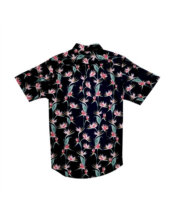 High Quality Men Polyester Hawaiian Shirt Bowling Beach Printing Shirt