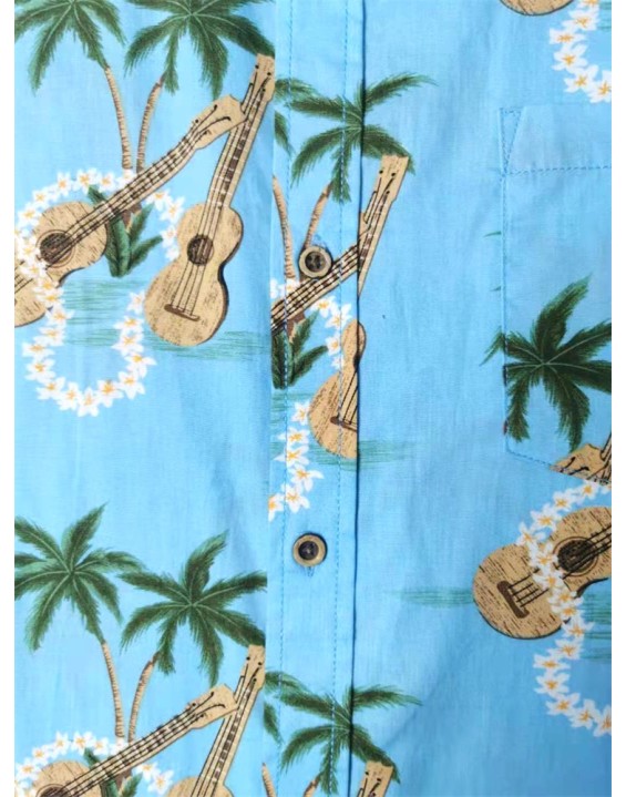 Summer Fashion Short Sleeve Recycled Cotton Rayon Hawaiian Shirt