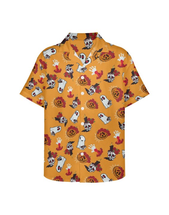 Eyeball Skull Design Digital Print Shirts Festival Activity Wear  Logo XS-5XL Hawaiian Shirts