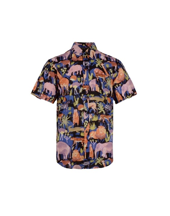 New Look  Printed Causal Designed Hawaiin Sky Blue Shirts Aloha For Men