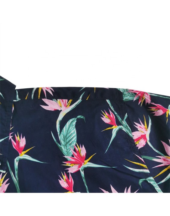 High Quality Men Polyester Hawaiian Shirt Bowling Beach Printing Shirt