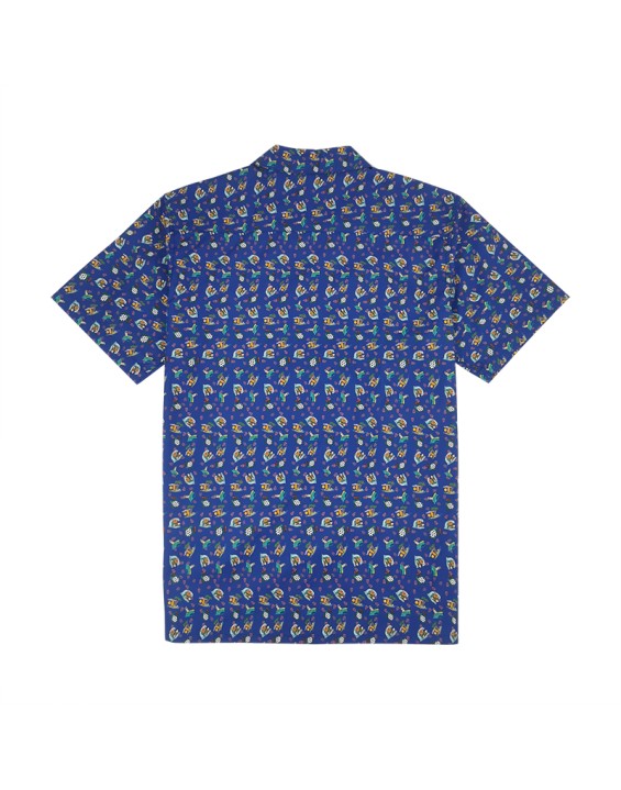 men  print 100% cotton short sleeve hawaiian shirt