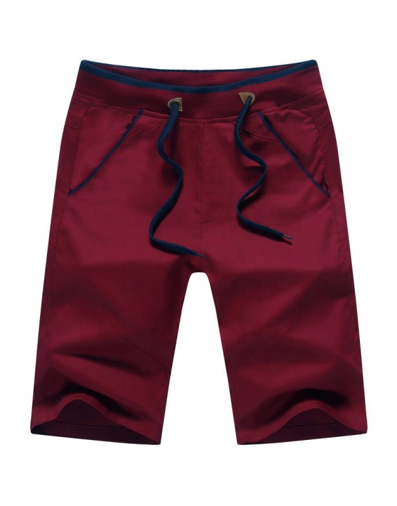 Summer New Cotton Leisure Short Pants Mens Elastic bermuda Shorts