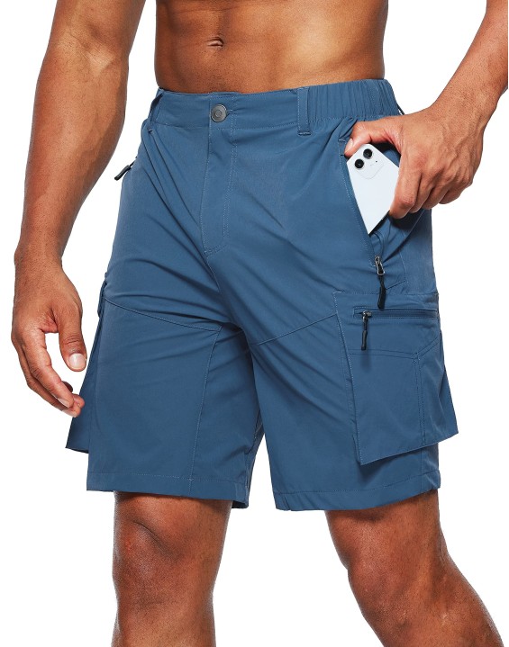 Men's Hiking Shorts Quick Dry Outdoor Travel Shorts for Men with Multi Pocket for Fishing Shorts