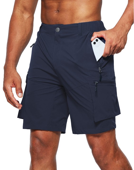 Men's Hiking Shorts Quick Dry Outdoor Travel Shorts for Men with Multi Pocket for Fishing Shorts