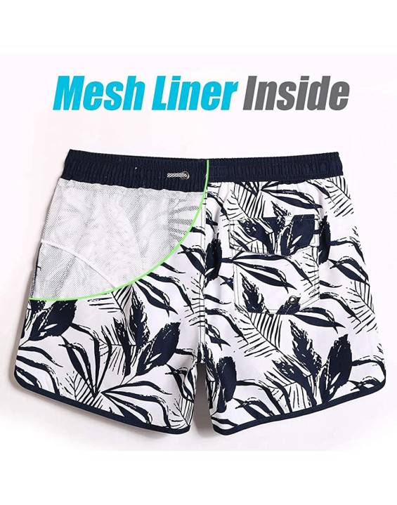 Print beach shorts stripe fitness quick dry gym shorts beach wear swimwear swim trunk print surf swim shorts for men