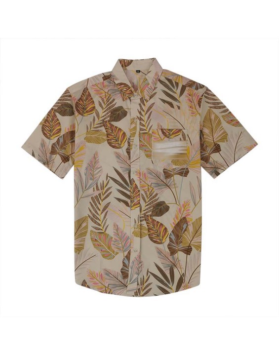 New Style Summer Men's Beach Shirt Printed Short Sleeve Casual Shirt Button Down Graphic Hawaii Shirts