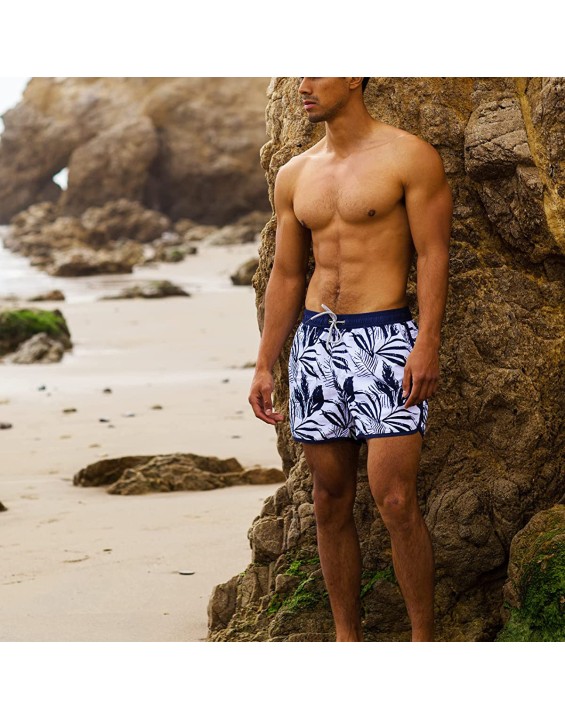 Print beach shorts stripe fitness quick dry gym shorts beach wear swimwear swim trunk print surf swim shorts for men