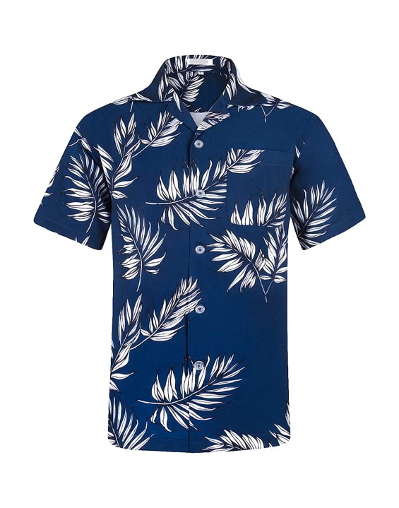 hot selling fashion men casual hawaiian beach floral button up shirts