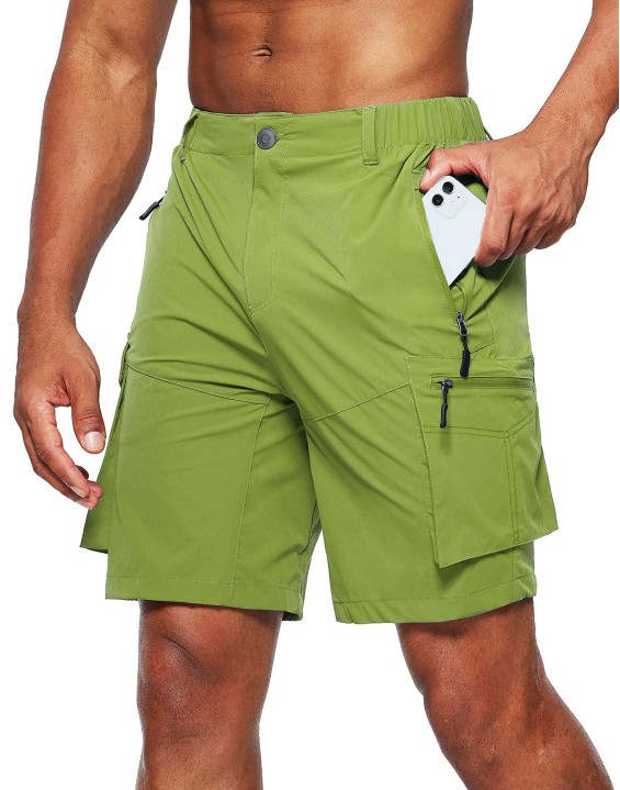 Men's Hiking Shorts Quick Dry Outdoor Travel Shorts for Men with Multi Pocket for Fishing Shorts