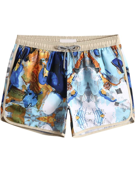 floral fashionable colorful  printed surf board beach shorts