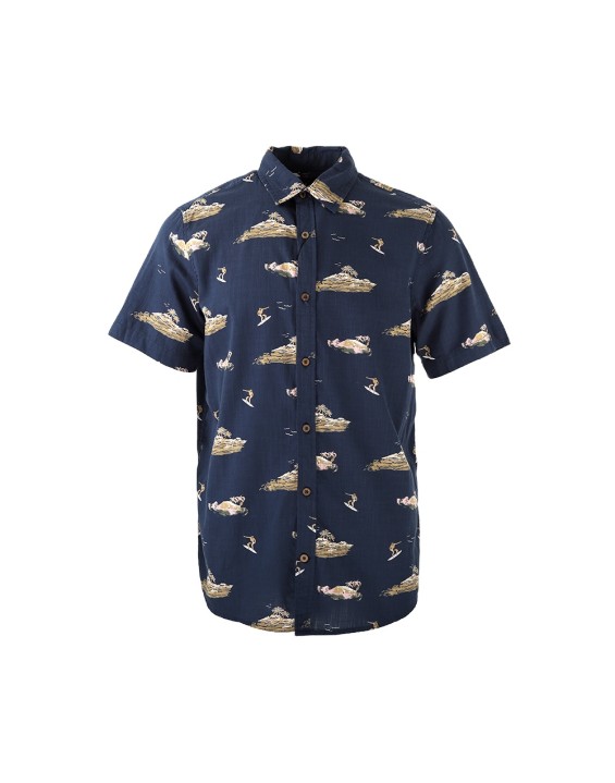 New Look  Printed Causal Designed Hawaiin Sky Blue Shirts Aloha For Men